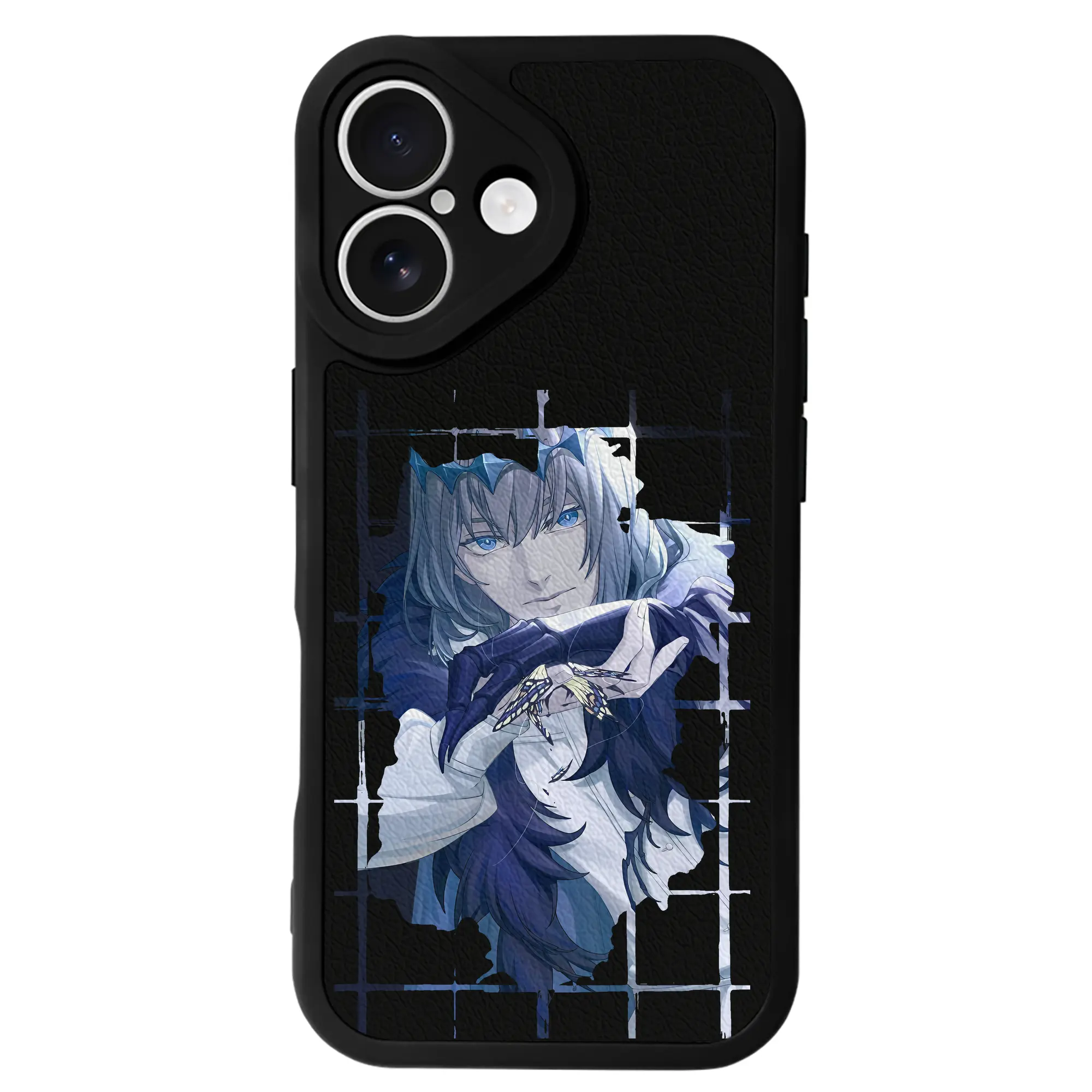 FGO グッズ,オベロン - IPhone 16シリーズ対応 ・ シリコンスマホケース ・ レザー調 ・ 高精度フィット ・ 耐衝撃 ・ ワイヤレス充電対応 ・ 精密カット